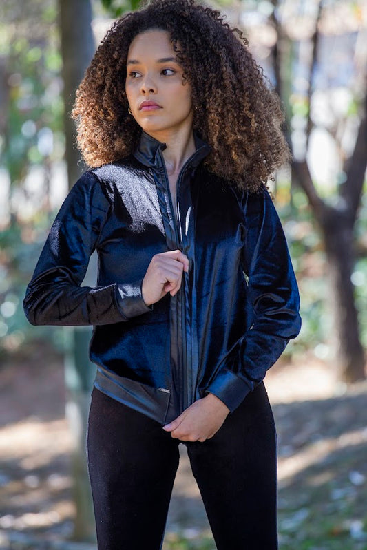 Jaqueta Bomber Plush Preta